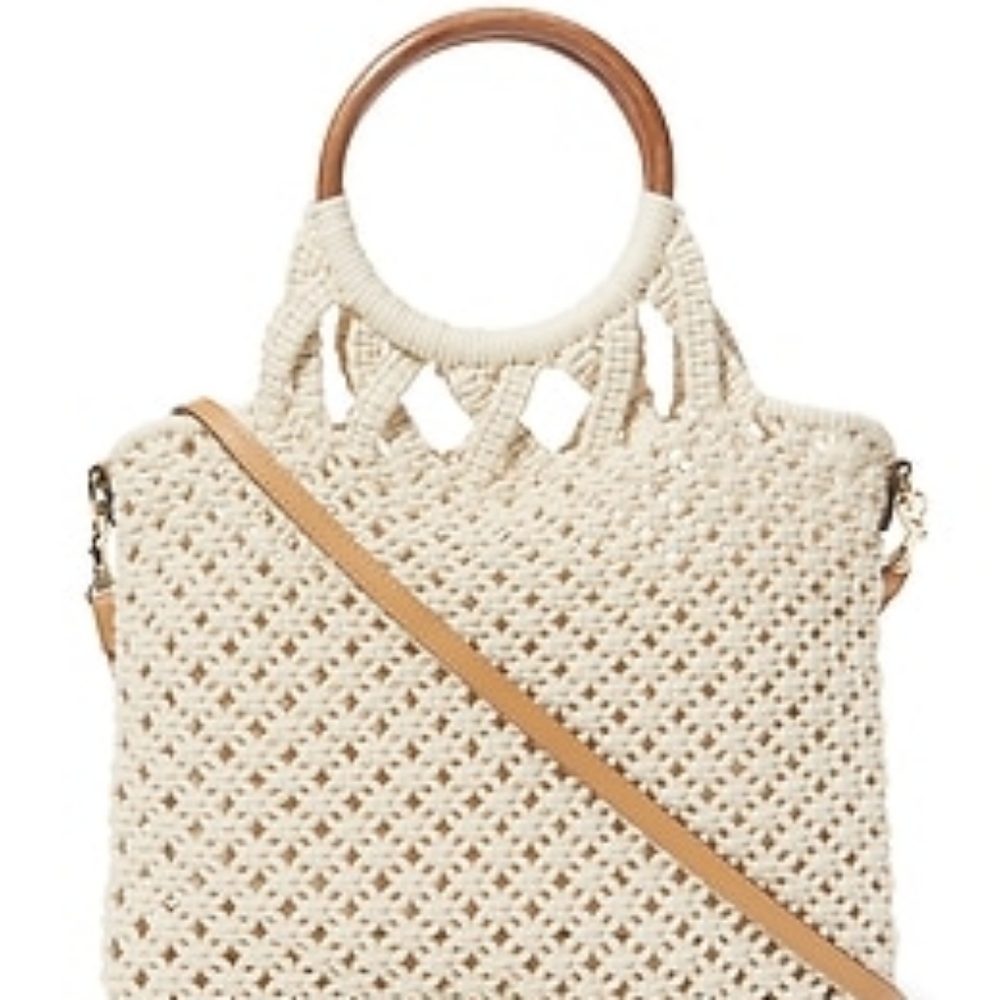 Banana Republic Beige Crochet Clutch